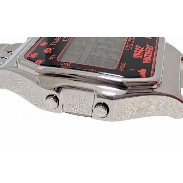 Used Like new Timex Watch Invader Digital Watch TW2V30000 Genuine Silver SPACE INVADERS TIMEX Limited Collaboration Model Men's Women's