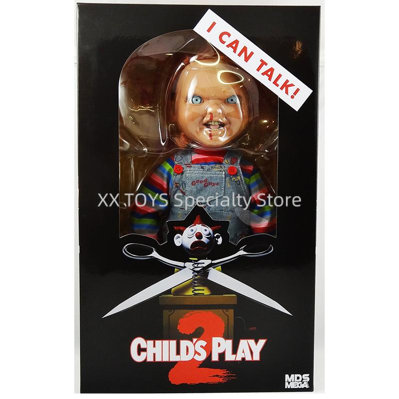 Mezco Toyz Child's Play 2 Mega Good Guy Chucky Action Figure con Suono Chucky Figura Parlante Terrificante da 15 Pollici Giocattoli per Bambini