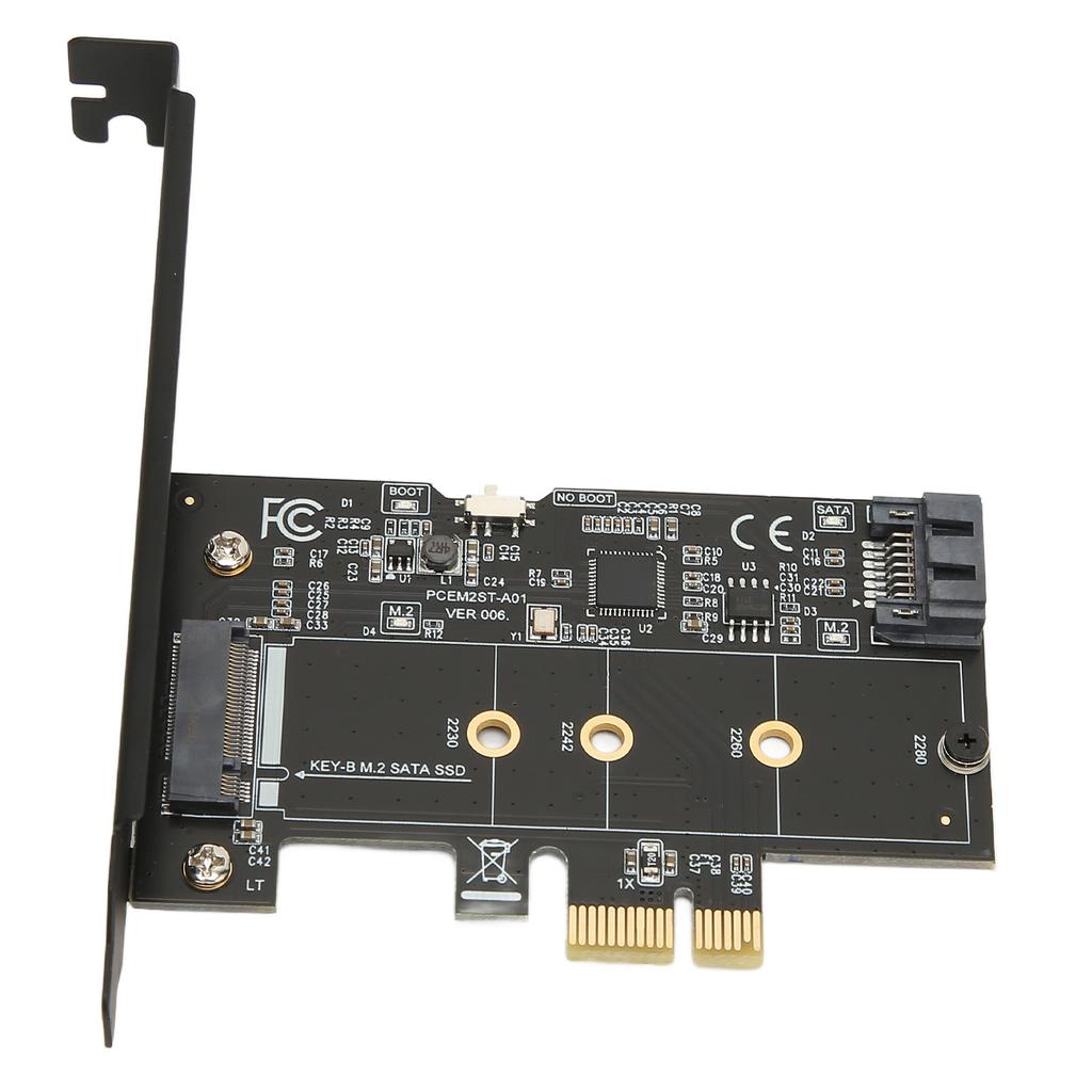 PCIE to SATA Expansion Card 6Gbps PCIE to SATA3.0 M2 NGFF Expansion Card Adapter Card for WinXP for Win7 8 10 11 for