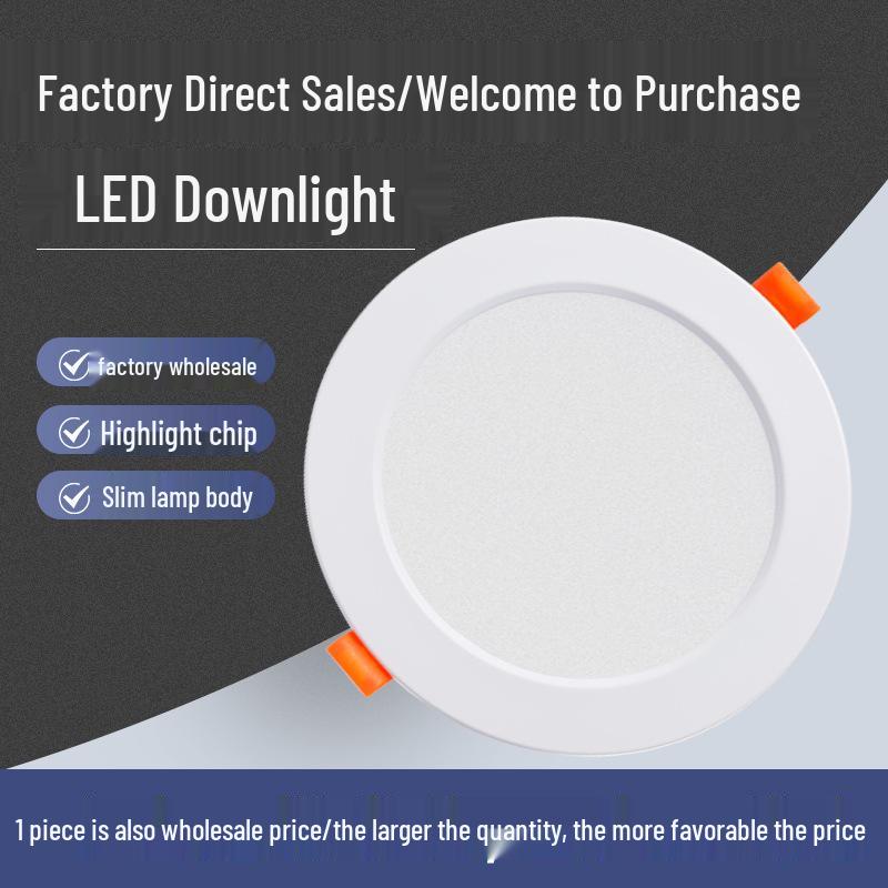 

Commercial Recessed LED Downlight 4-inch/6-inch, Super Bright Copper Ceiling Light - 9W-24W, 7cm Cutout, Round for Living Room 2.5 inch 6W neutral light - Cutout 7-8.5cm