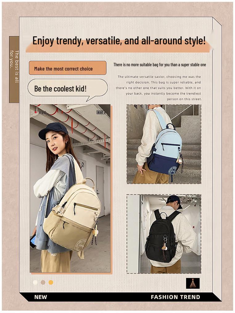 2025 College-Stil Wasserabweisender Studentenrucksack - Großes Fassungsvermögen, Frisches Lässiges Design