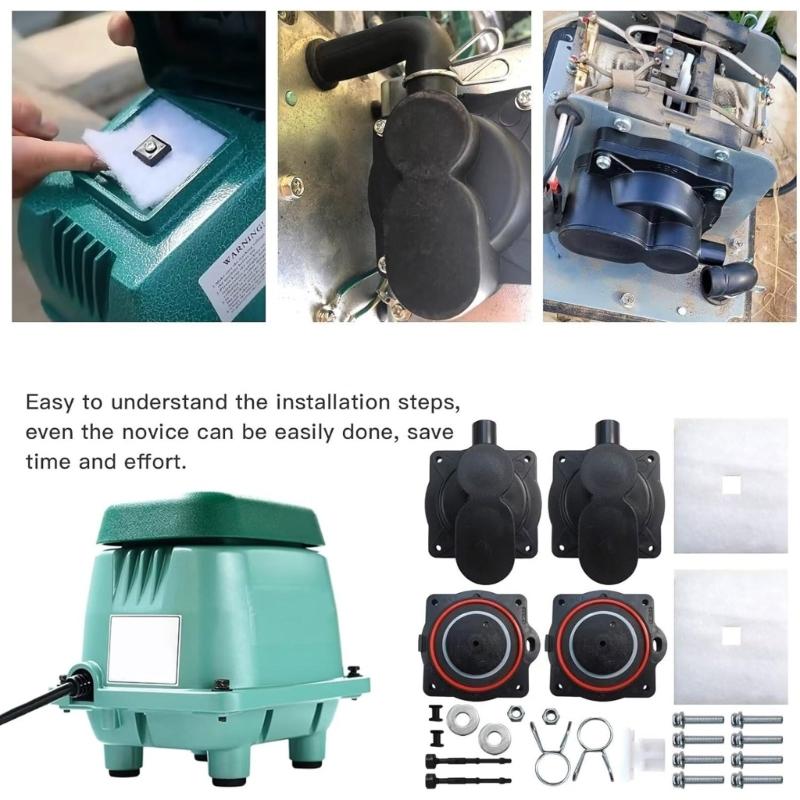Air Pumps Rebuild Complete Diaphram Filter Screws Kit Replacement for HP80-0117 HP80-0110 HP80 HP60 CS103EL AS500