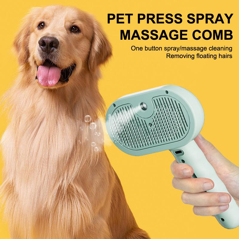 Pet Spray Hair Comb Electric Pet Steam Cleaning Brush Cat Groomer Massage Detangling Comb Tool Dehairing Water Mist Humidifier