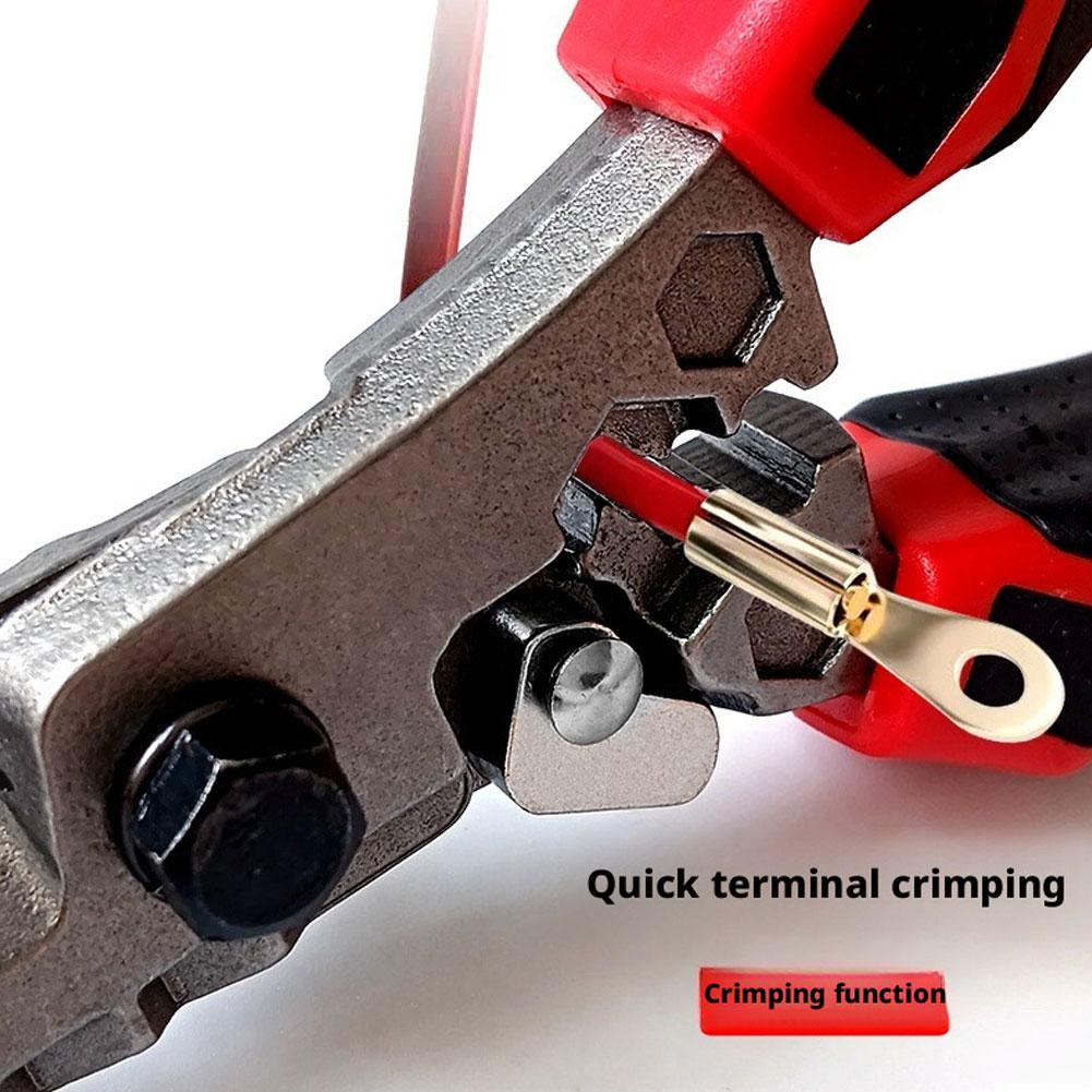 Multi-Purpose Industrial Scissors Electrician Scissor, Wire Stripper Crimping Wire Cutting Metal Copper Sheet and Cable Cutting