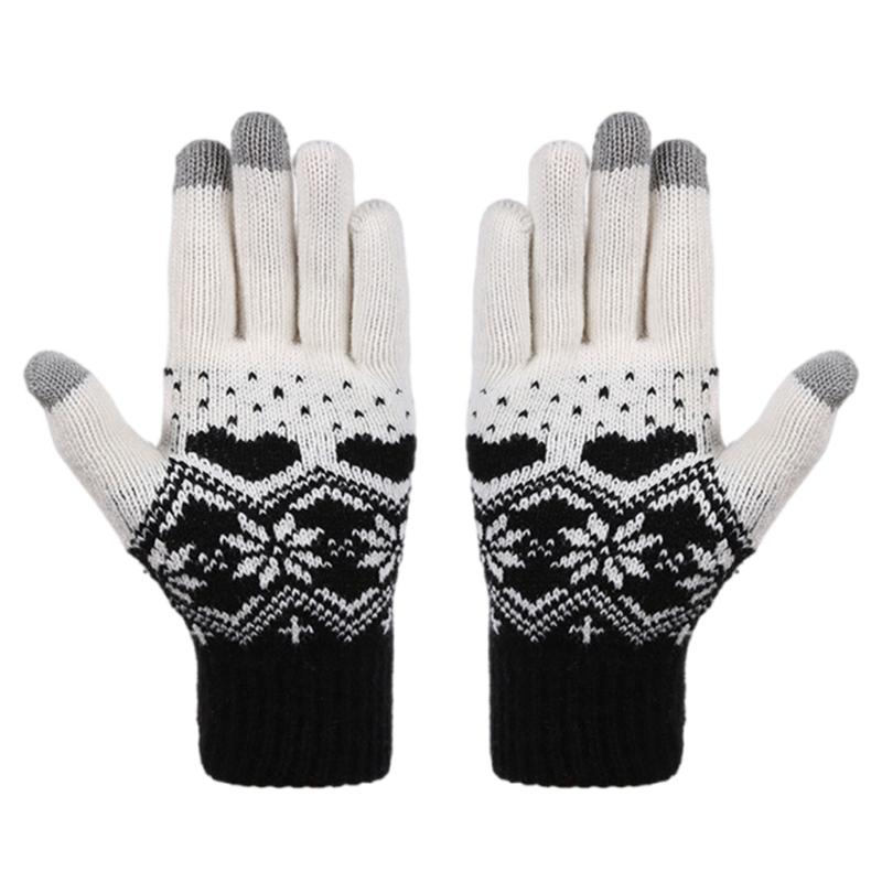 Outdoor Winter Gloves for Daily Walks, Phone-Ready Fingertips, Jacquard Detail and Wrist Rib Comfort for Adults
