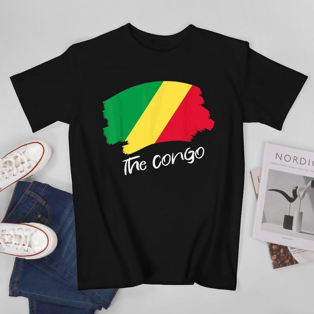 More Design Republic Of Congo Flag Unisex Tshirt Tees Tshirt Oneck T Shirts Unisex Boys Clothing 100 Cotton