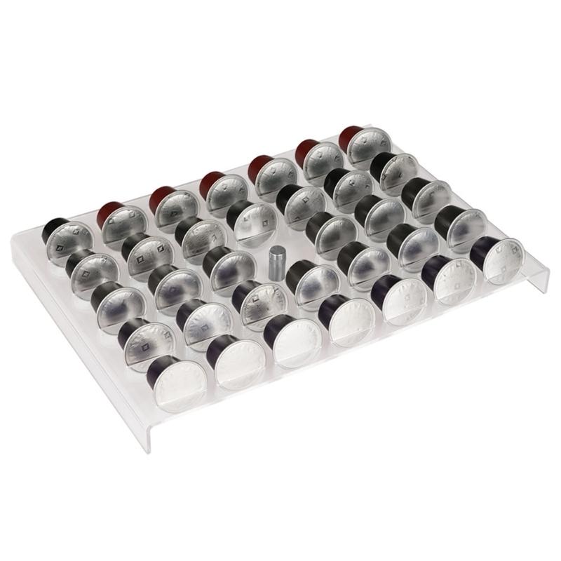 Acrylic Coffee Pods Holder Storage Rack For Countertop Cabinet Coffee Pod Holder Large Capacity Coffee Pods Holder