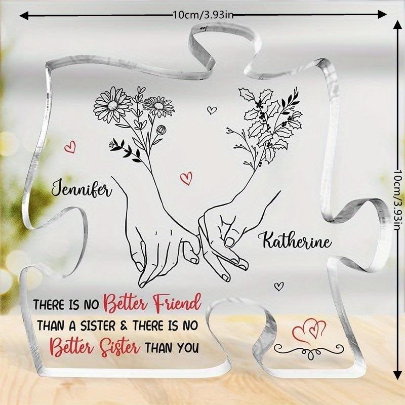 "There Is No Better Friend" Custom Plaque - Personalized Bestie Gift for Sisters & Friends