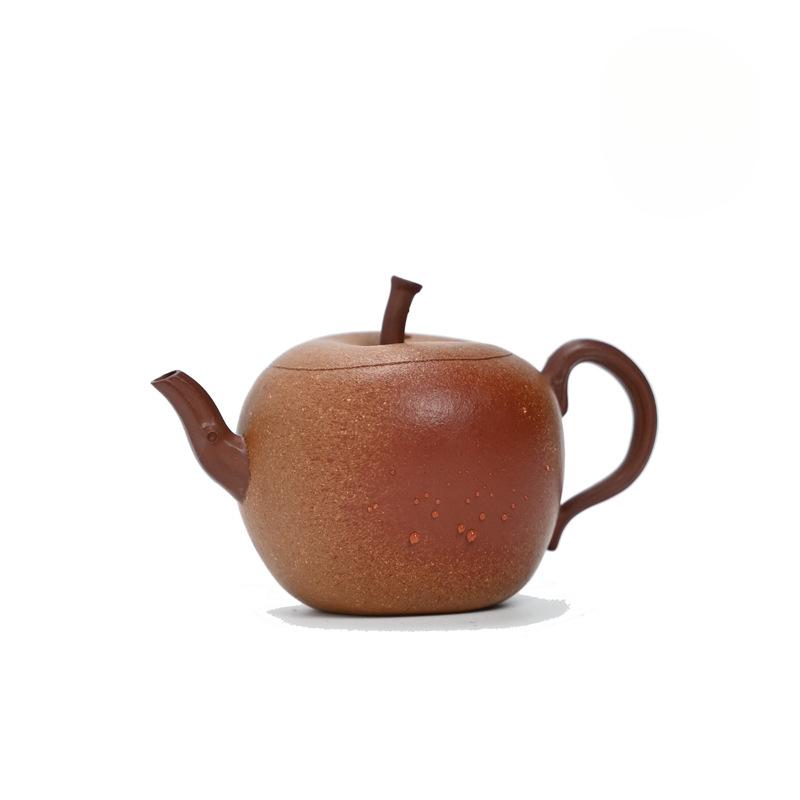

130ML Classic Yixing Purple Clay Teapots Handmade Apple Pot Raw Ore Section Powder Slurry Mud Kettle Chinese Zisha Tea Set Gift