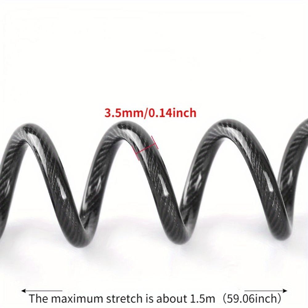 Wire Helmet Lock Motorcycle Bicycle Anti-theft Helmet Lock Telescopic Wire Lock Cow Cable Lock Head Combination Lock