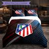 Atletico Madrid Vzor 3dílná souprava povlečení Měkký mikrovláknový povlak na přikrývku s povlaky na polštáře do ložnice