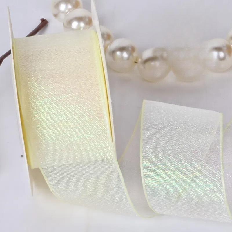Yards Fishtail Organza Ribbon Crafts Bow Polyester Silk Satin Ribbons 4cm Shiny Silk Ribbons for Decorating Weddings
