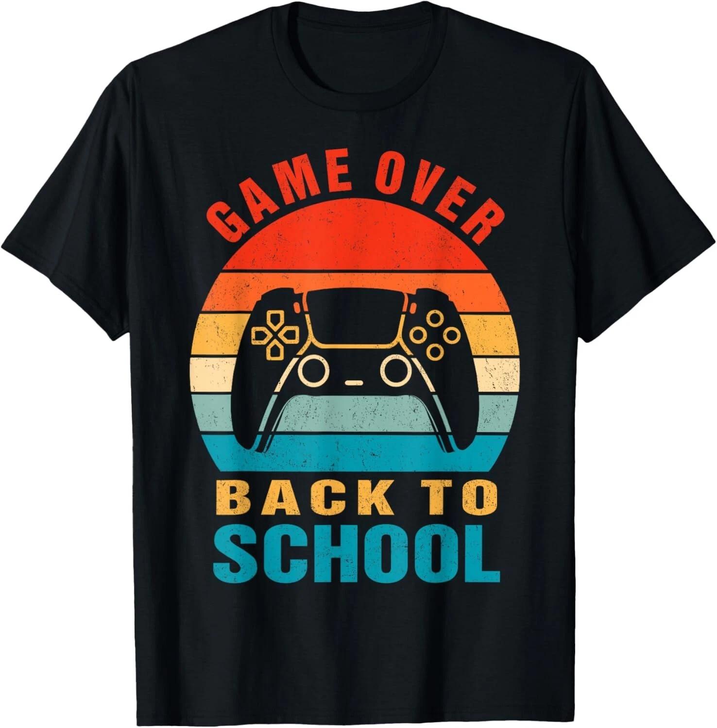 

Back to School Funny Game Over Teacher Student Controller Gift Unisex T-Shirt M