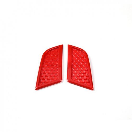 Red ABS Front Face Bumper Headlight Side Cover Trim For Toyota Tacoma 11-15