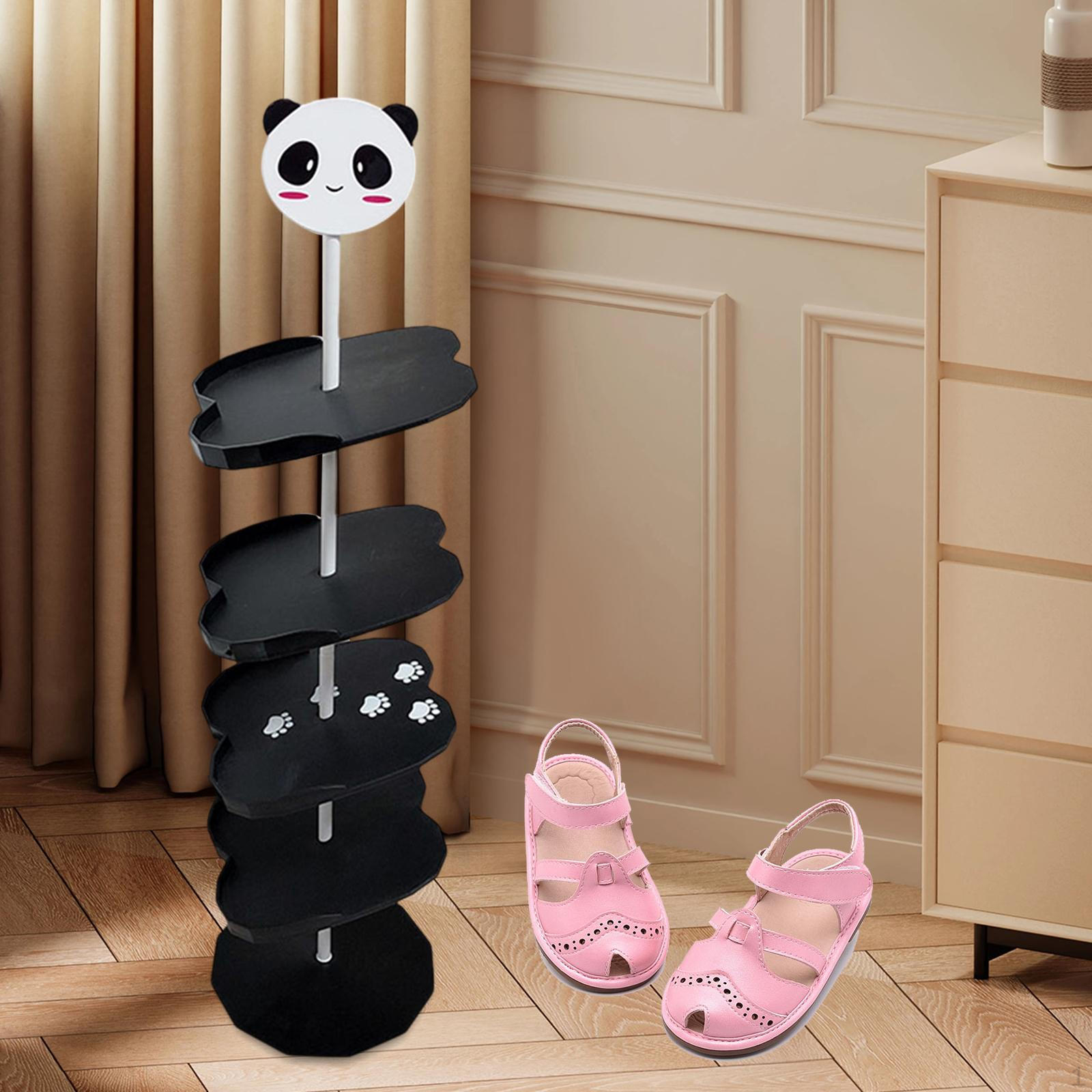 

Детская полка для обуви, держатель для обуви, 5 ярусов, стоящая полка с рисунком, органайзер для чёрный