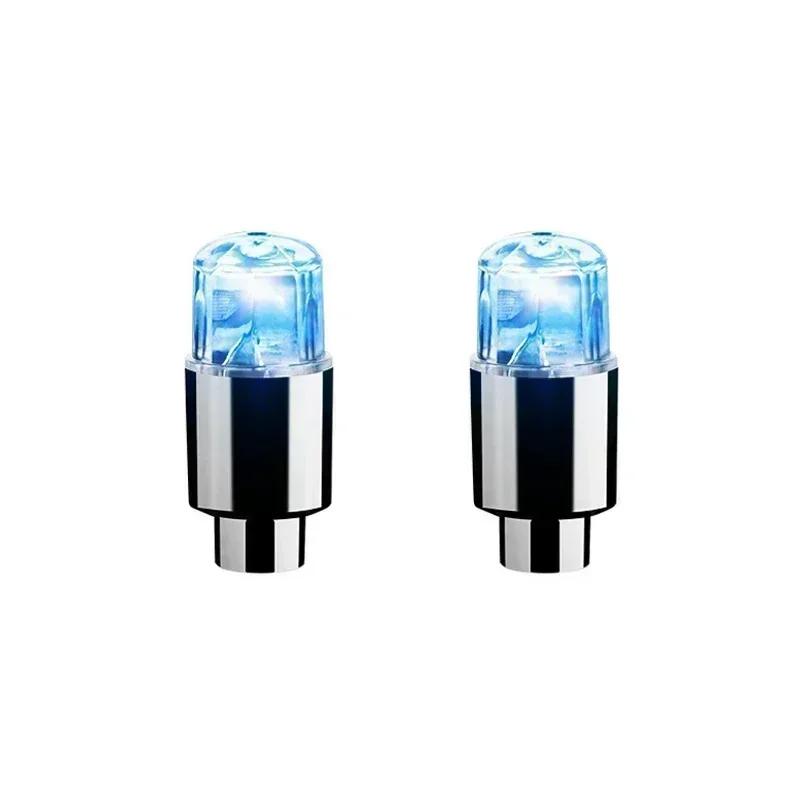 Colorful LED Wheel Valve Lights Motorcycle Car Wheel Tire Valve Caps Universal Dustproof Bicycle Valve Cover Amagi