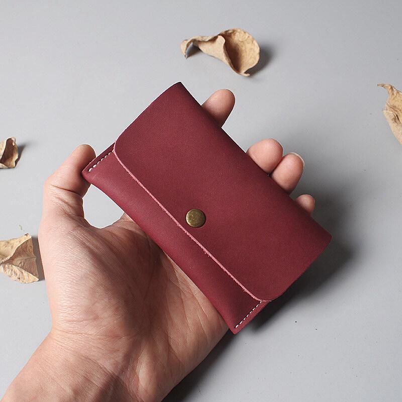 Japanese Minimalist Style Ins Card Bag Soft Cowhide Handmade Retro Simple Mens and Women Thin Soft Small Credit Card Holder