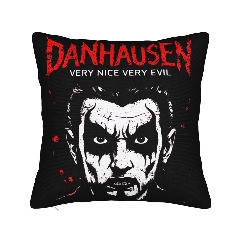 The Many Faces Of Danhausen Square Pillow Cases Cushion Covers Awesome Zipper Decorative Pillowcase for Home 40*40cm