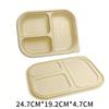 Eco-Friendly Corn Starch Biodegradable Disposable Food Containers with Lids