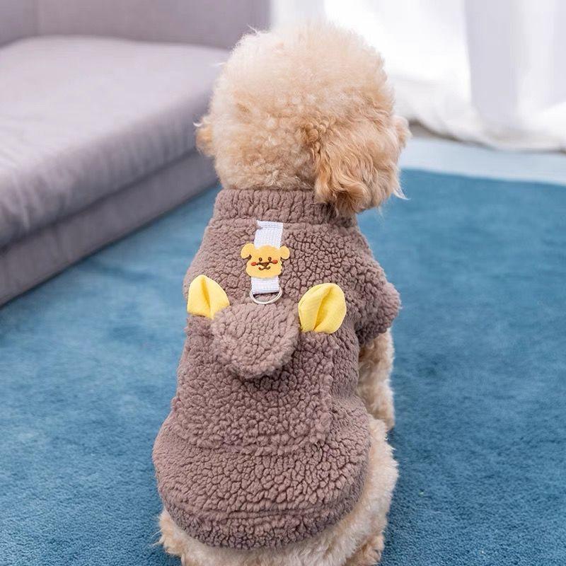 

New dog cat autumn and winter traction buckle pet autumn and winter warm than bear teddy small dog bipedal clothes XXL Chest 55 Back 45 About 14-8 kg