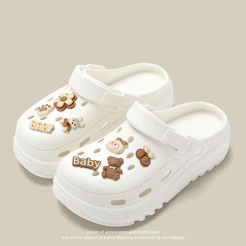 Eva Dicksohlige Lochschuhe Damen Oberbekleidung Geruchsfreie Füße Sommer Weichsohlige Rutschfeste Strandschuhe Damen