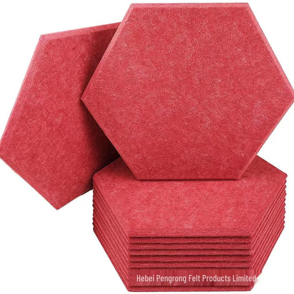 Hexagonal Polyester Fiber Sound-Absorbing Panel for Indoor Wall Soundproofing In Music Rooms and Studios