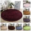 Super Soft Luxury Round Fluffy Area Rug Anti-Slip Bottom Comfortable Plush 100cm Solid Color Bedroom Nursery Area Carpet