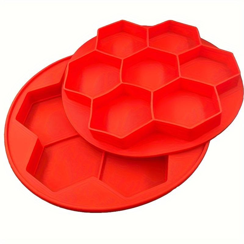 7 Grids Silicone Meat Patty Mold With Lid Honeycomb Rice Fish Beef Patty Mold Meat Tools Kitchen Accessories