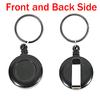 Retractable Pull Badge Reel Lanyard Holder Reels Recoil Belt Key Ring Chain Clip