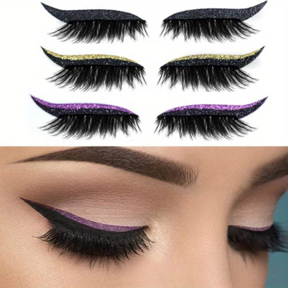 Eyeshadow Color Random Lazy Eye Shadow Eyelash Patch Self Adhesive Eye Makeup Stickers Prom Makeup