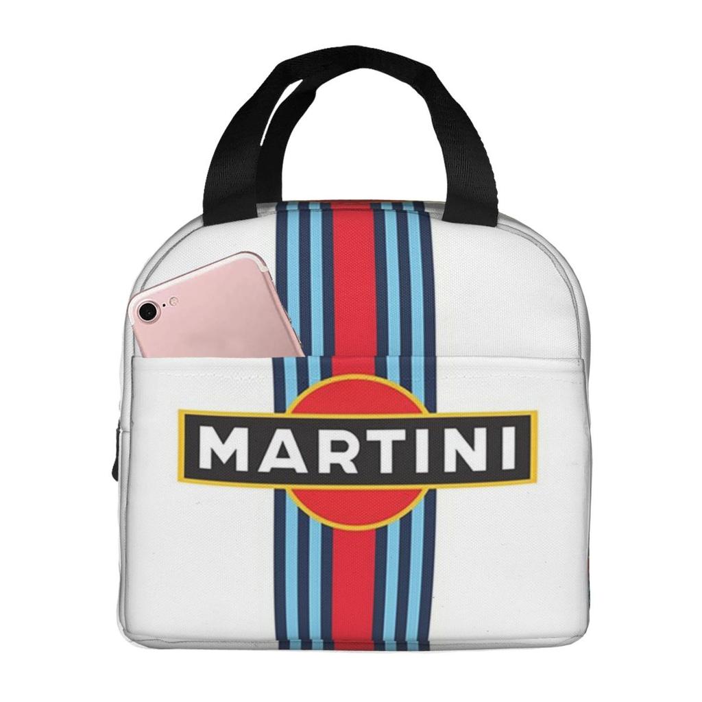 Martinis Race Sportscar Motor Racing Insulated Lunch Bag for Women Kids Portable Food Boxes Thermal Lunch Box Tote