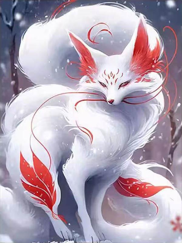 

Личность девятихвостой лисы DIY Полная алмазная декоративная картина Full Round 20x30CM