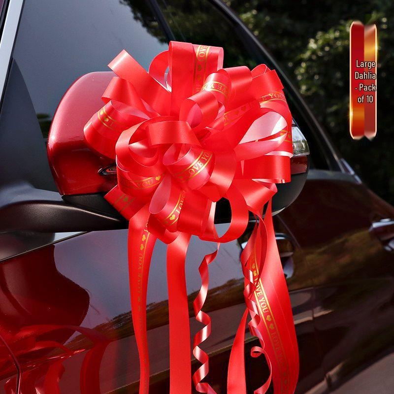 Wedding Car and Room Decor Set with Ribbons and Butterflies