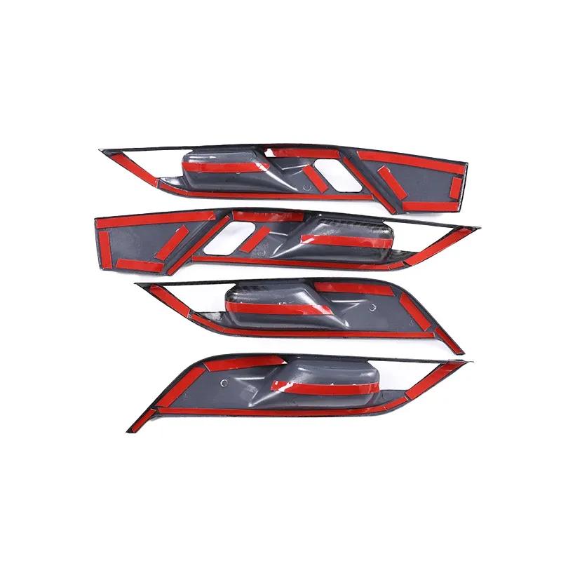 For BMW X1 F48 X2 F47 2016- ABS Carbon Fiber Car Inner Door Handle Trim Frame Cover Trim Sticker Interior Car Accessories