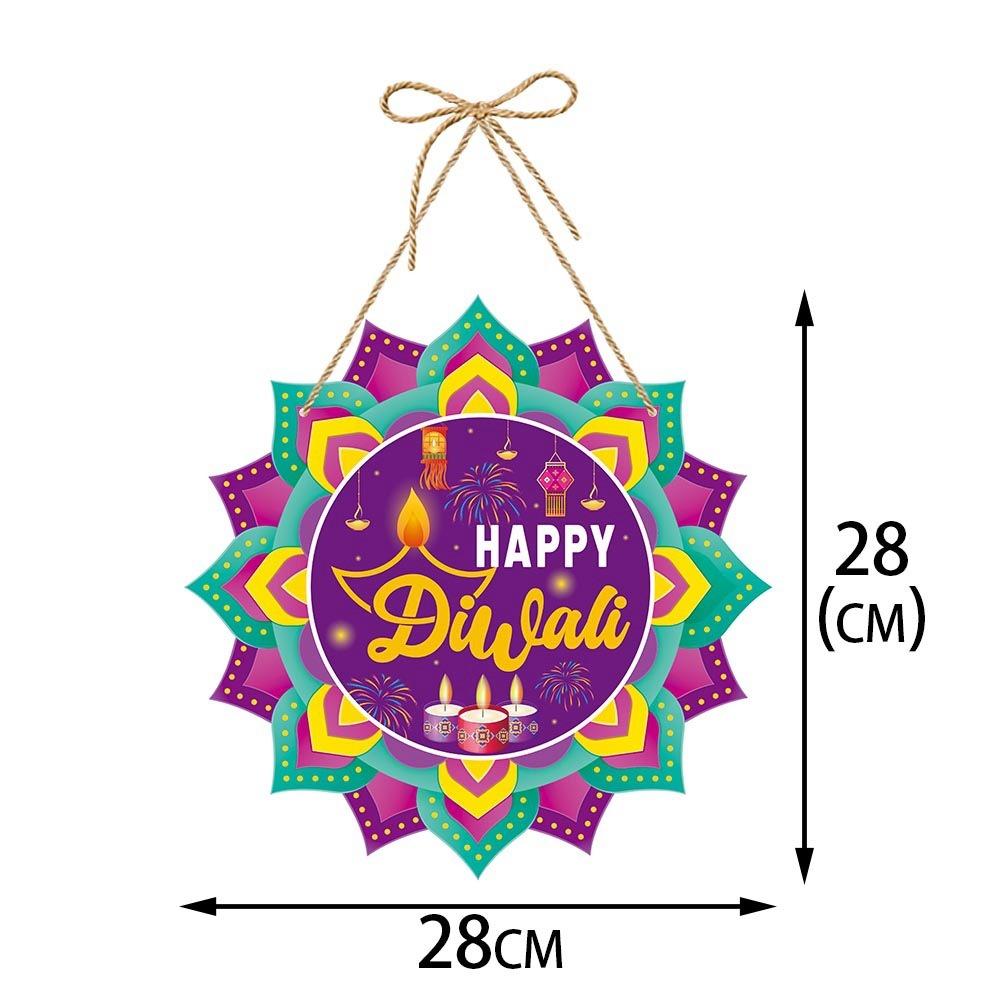 Mode DIY Diwali Dörrhänge Hängen Papper Glad Diwali Väggdekorationer Diwali Hängande Prydnad Deepavali Festival