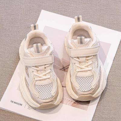 Girls' Breathable Sports Shoes Children's Mesh Shoes Boys' White Shoes Fashionable Casual Shoes