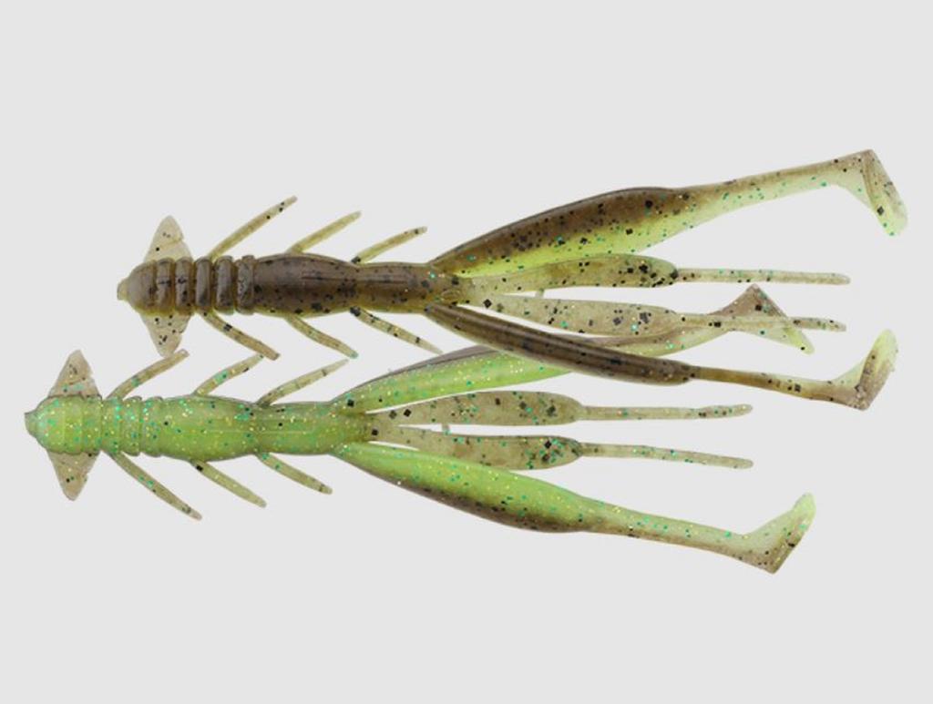 Jackall Soft Lure Jimmy Shrimp 3.8 Inches Green Pumpkin Chart (7847)