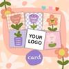 Free Design 500 PCS Custom Paper Card Business Card 7X6Cm Paper Tag Thank You Card Square Greeting Cards Postcards