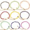 Personalized Handmade Gold Wrapped Agate Bead Crystal Bracelet Women'S Adjustable B75