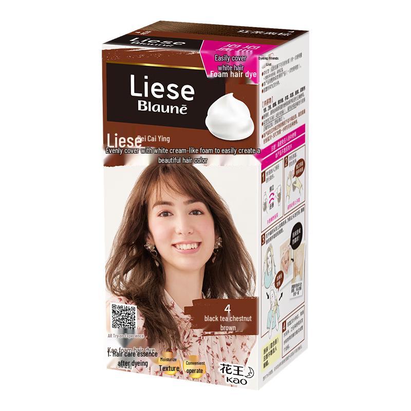 Пенка для окрашивания волос Liese Kao для седых волос