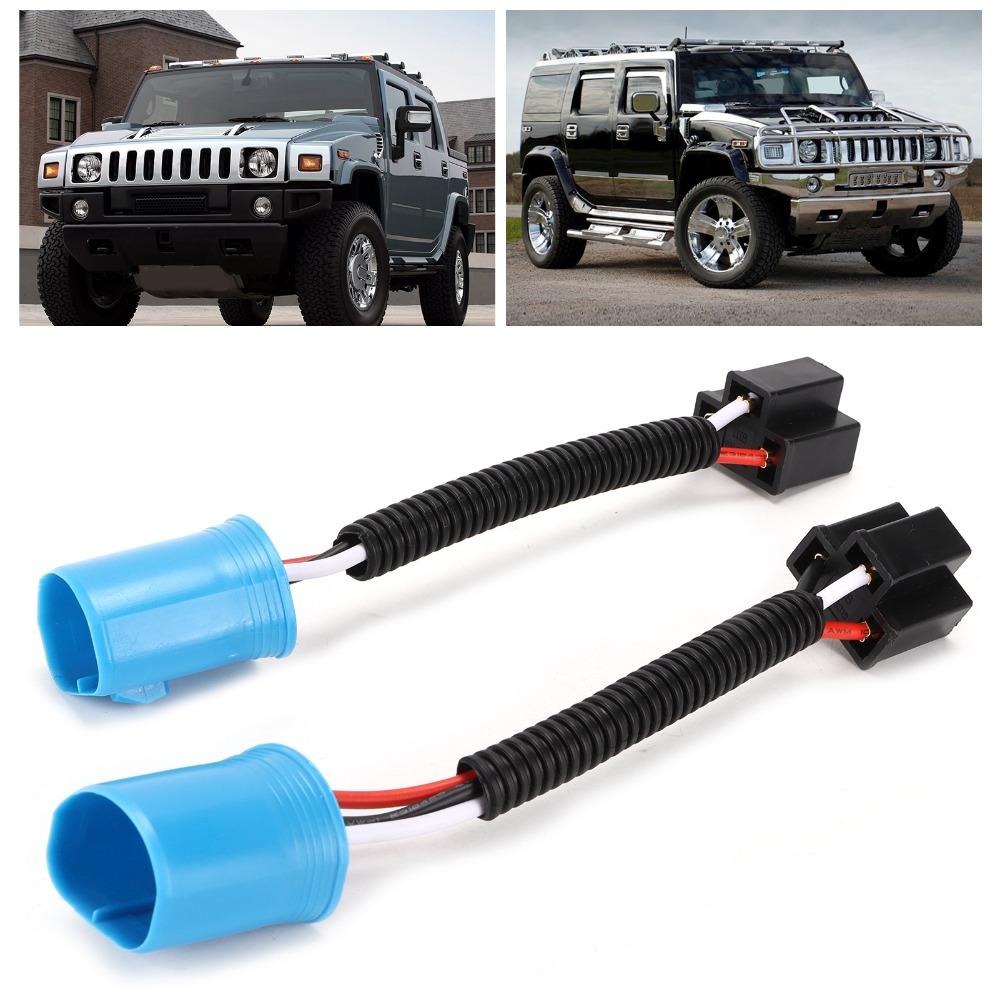 2PCS Electrical Connector Adapter for Harness 9007 H2 Headlight 12V‑24V Outdoors