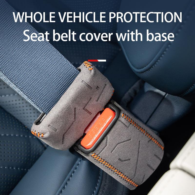 2pcs Car Seatbelt Buckle Cover For ZEEKR 001 007 X 2025 2025 2025 Suede Seat Belt Buckle Protective Cover Interior Accessories