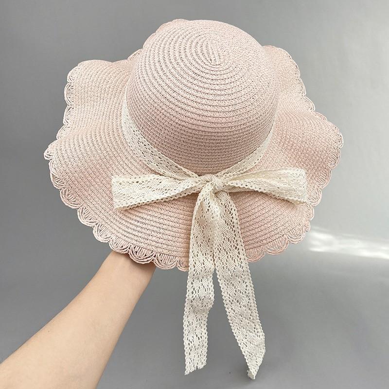 Summer Straw Wide Brim Hat With Foldable Design For Beach And Sun Protection