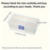5 large transparent plastic storage boxes with blue lids, stackable beads, earrings, and small item storage boxes