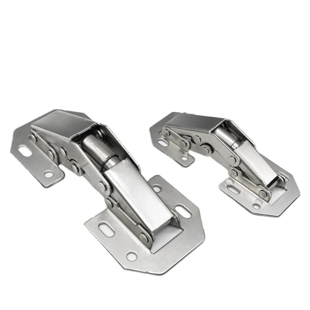 1/10PCS Hidden Hinges for Cabinet Doors Frameless Cabinet Hinge Concealed Surface Mount Cabinet Holefree Folding Hinges 3 4 Inch