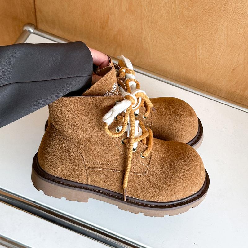 Martin boots women's thick-soled autumn super fire British style short boots 2025 new popular big yellow boots women