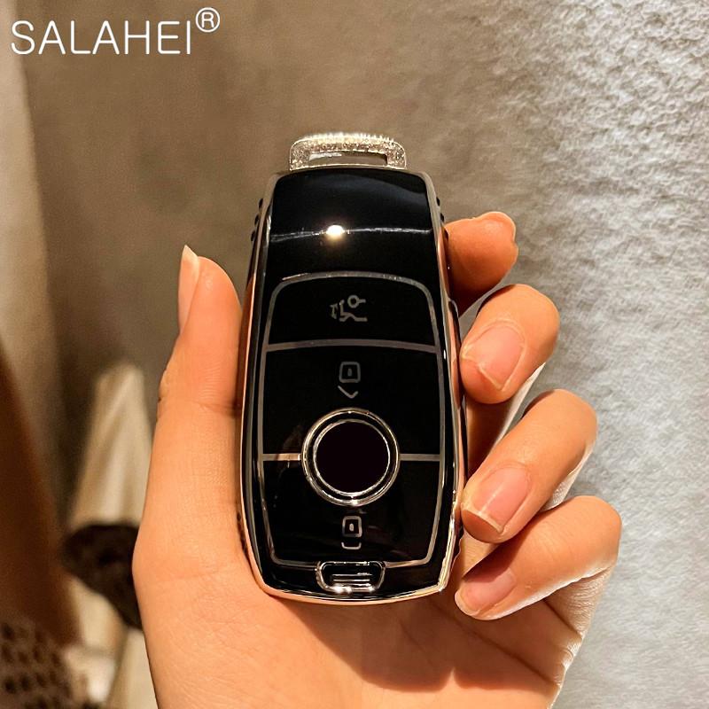 

Модный держатель корпуса корпуса для ключей автомобиля TPU для Mercedes Benz 2017 E Class W213 20 18 S Class Protection Auto StylingАксессуары