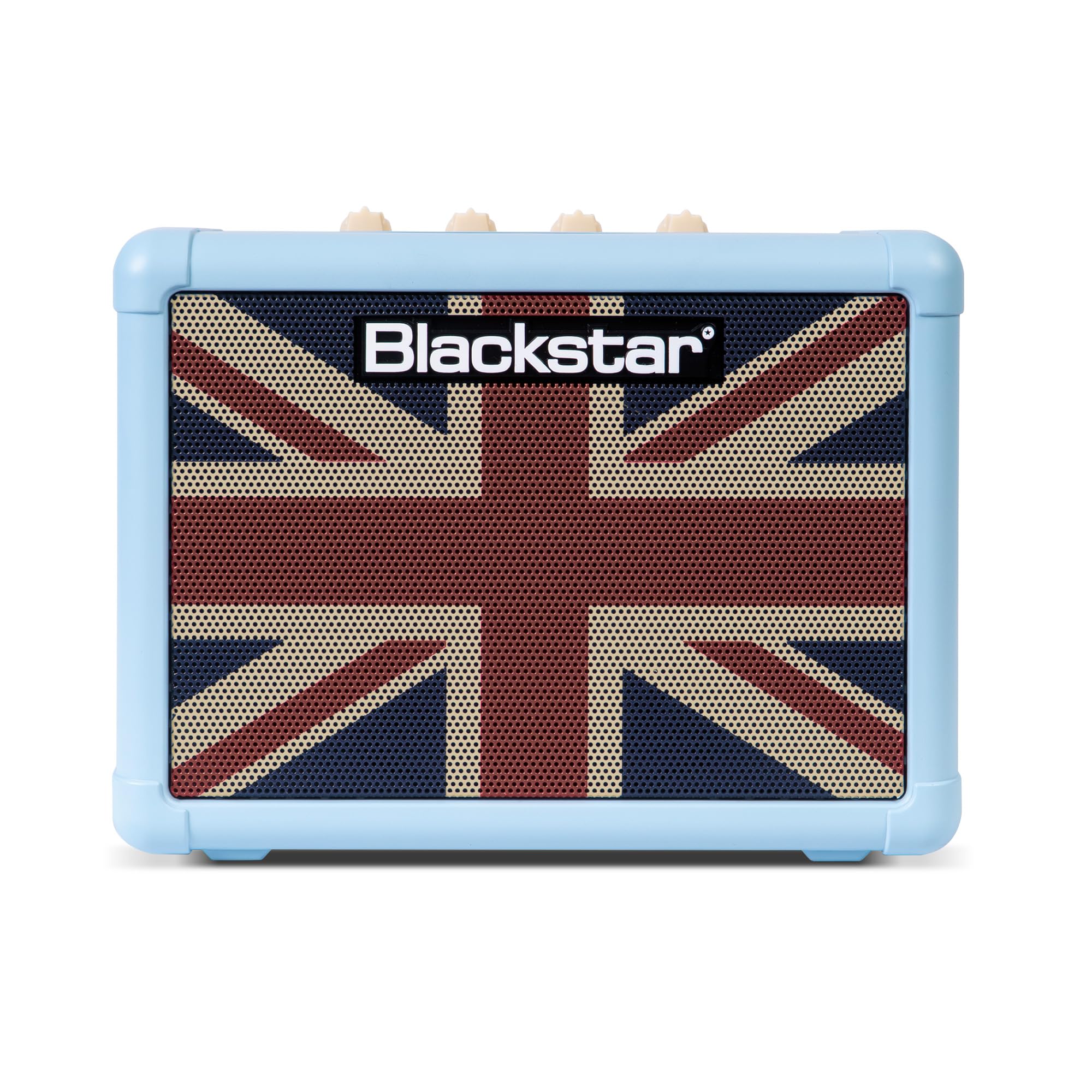 

Blackstar FLY3 Baby Blue Union Flag Compact Guitar Ideal for Home Union Baby Blue Amplifier, Practice, Portable, Speaker, Jack, 3W,