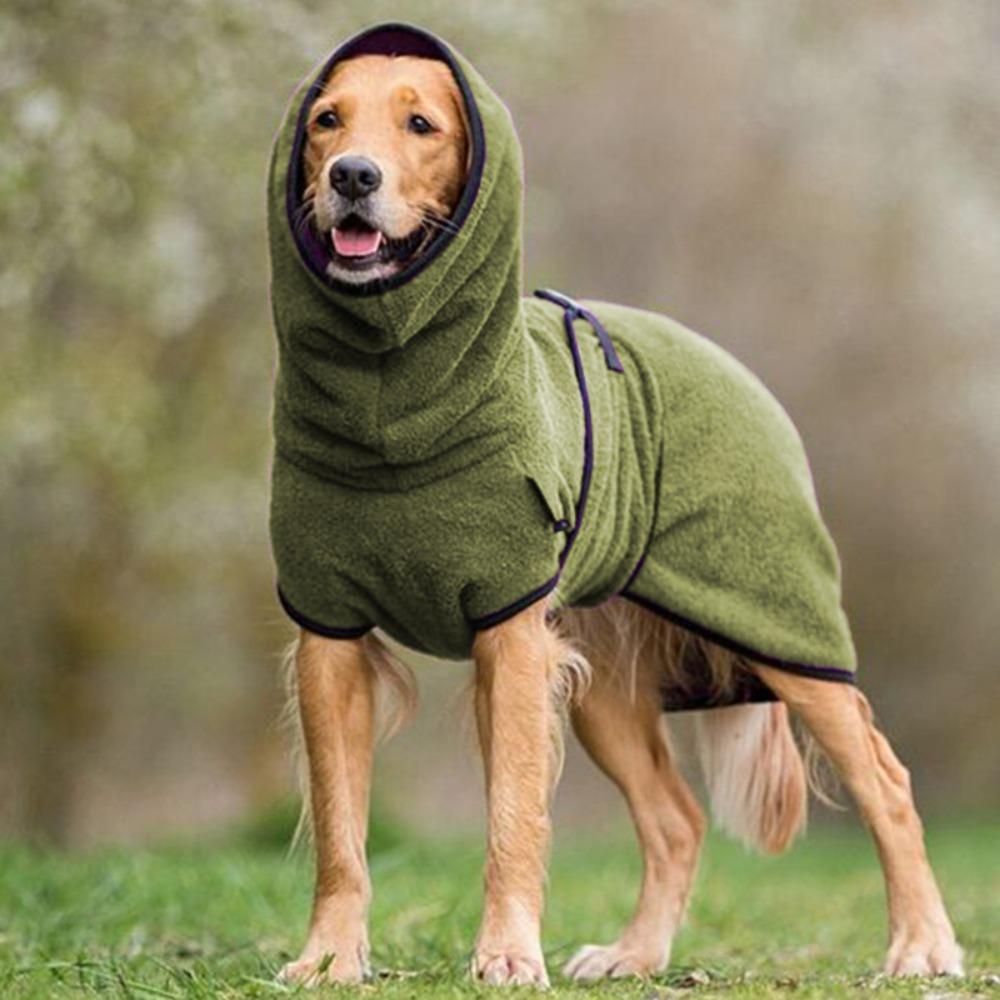 Thickened Winter Dog Vest Coat Solid Color Pet Hoodies Pet Sleepwear Universal Pets