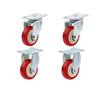 Heavy-Duty 4-inch Nylon Swivel Caster Wheels with Brakes